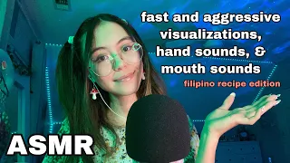 ASMR | Fast Hand Sounds, Mouth Sounds, and Visualizations (Recipes)