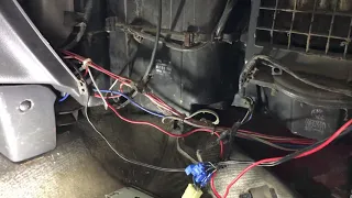 Replacing heater blower resistor on a Toyota truck.