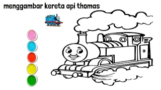 menggambar kereta api THOMAS | drawing thomas train