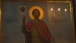 По случаю 800-летия Александра Невского в Троице-Сергиеву Лавру привозили ковчег с мощами святого