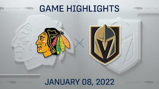 NHL Highlights | Blackhawks vs. Golden Knights- Jan 8, 2022