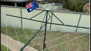 How to restring clothes line / cord  everyday hills hoist rotary clothes line Australia