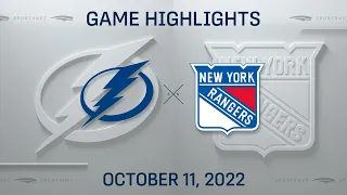 NHL Highlights | Lightning vs. Rangers - October 11, 2022