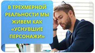 В трехмерной реальности мы живем как уснувшие персонажи (фрагмент курса)