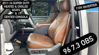 My 96 F350 7.3 “Dixie” gets 2011-16 Super Duty Heated & Cooler Seats & Center Console install