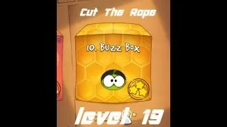 Cut the Rope Walkthrough Buzz box level 19 all three stars