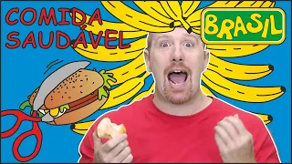 Comidas Saudáveis para Crianças com Steve and Maggie Brasil | Aprendendo Português para Crianças