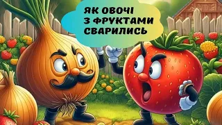 Казка про те, як овочі з фруктами сварились / Аудіоказка українською мовою