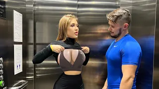 BODYBUILDER CHECKED MY FORMS IN THE ELEVATOR/ SHOCK VIDEOS @Babycoma13 FITNESSTONYA/prank Tiktok