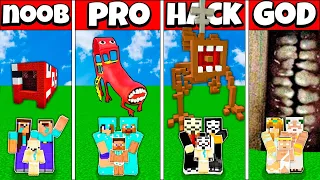 Minecraft Battle FAMILY SMILE ROOM EXTRA SLIDE HOUSE CHALLENGE NOOB vs PRO vs HACKER v GOD Animation