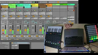 Ableton with Reloop keypad- and  Novation launchpad