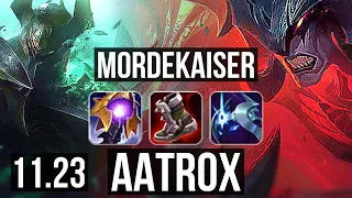 MORDEKAISER vs AATROX (TOP) | 6 solo kills, 9/2/11 | EUW Diamond | 11.23
