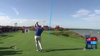 John Rahm and Bryson Dechambeau's Tee Shots are Nearly Touching @ Ryder Cup