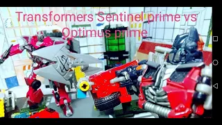 Transformers Dotm Sentinel Prime vs Optimus Prime Stop Motion | Сентинел Прайм против Оптимуса 16+