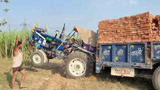 बात जब इज्जत की है तो देखी जाएगी 9000 ईंट भरके खेत मे घुसा दिया ट्रेक्टर Swaraj 744 fe lod bricks