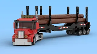 🌲🚛 Dominate the Forest: Build Your Own LEGO American Logging Truck with Loading! 💪🔥