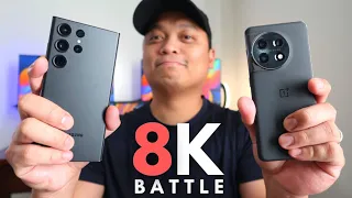 Galaxy S23 Ultra vs OnePlus 11 | 8K Battle! 🔥