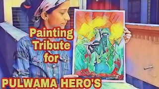 Tribute to hero's of the INDIAN ARMY . #painting #sacrifice #pulwama #paintingtribute #art