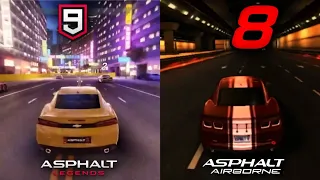 Asphalt 8 vs Asphalt 9 Comparison - Gameplay