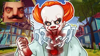 Hello Neighbor - My New Neighbor BIG Pennywise EXE - BIG IT EXE Act 3 Random Gameplay Walkthrough