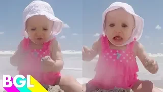 100 Funny Beach Babies | Cute Baby Videos