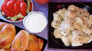 Обед удался!..😅: вареники, булочки-пирожки😋/АСМР итинг/ASMR eating 💖