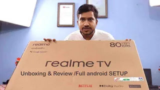 Realme TV connet to mobile | Realme TV 32" Unboxing & Review and Full android SETUP