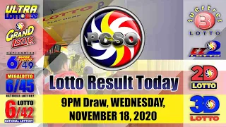 6/45 Lotto and 6/55 Lotto Results Today, Wednesday, November 18, 2020, 9 PM Draw