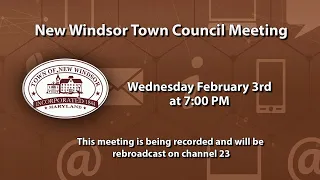 New Windsor Town Council Meeting 2-3-2021