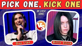 Pick One Kick One SONG BATTLE for the Most Popular Songs in 2024 🎸🎸🎷 Music Quiz | Quiz Zone One