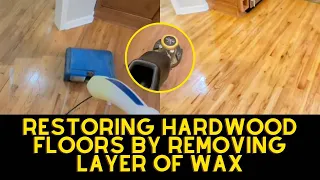 Restoring Hardwood Floors by removing layers of wax then Screen & Recoating | Wood Floor Restoration