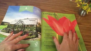ASMR Magazine Flip Through/Reading Fine Gardening - Looking at Flower and Plant Photos