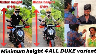 Minimum Height for KTM DUKE 390 & 200 & 250 & 125 / Must watch B4 you Buy KTM Bikes / Duke 390 BS6