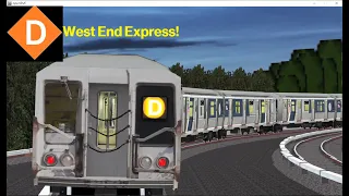 OpenBVE Special: D Train To Coney Island Via West End Express (Cuomo R40 Slant)