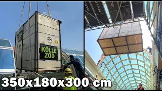 Mega Tanks XXL. 20.000 Liter, 6 Tonnen Aquarium durch das Dach! Teil 1