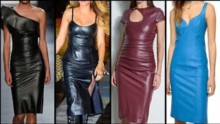 Demanding & definitely beautiful ❤️❤️ designs of leather bodycon dresses @kushifashionbeauty