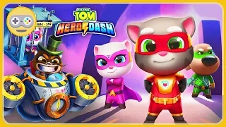 Говорящий Том погоня героев - новая игра про Тома и друзей - Супергерои против банд енотов