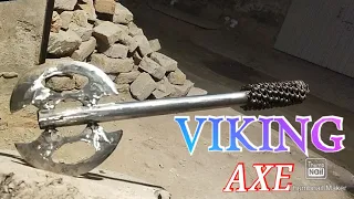 Turning Old SPROCKET into Beautiful DOUBLE VIKING AXE MAKING