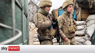 Ukraine Crisis: 'It's a little bit scary' - On the frontline with Ukrainian soldiers