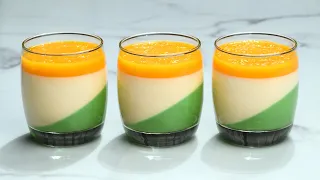 New unique recipe! Orange dessert panna cotta.