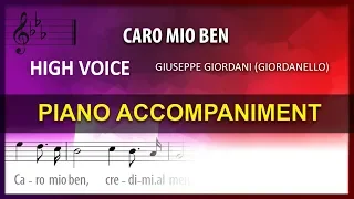 Caro mio ben Karaoke Giuseppe Giordani High voice