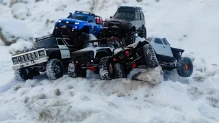 Выезд трофи моделей в холодную погоду🥶 #nvclubrc #traxxas #trx4 #axial #remohobby #трофи