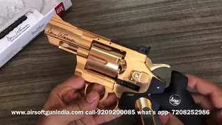 Dan Wesson gold CO2 BB Revolver shooting test I Airsoft gun india