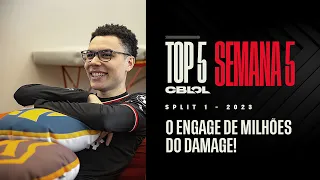 O engage de milhões do Damage | Top 5 Jogadas: CBLOL - Semana 5