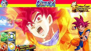 Dragon Ball Legends- NEW Ultra Revival SSJ God Goku Moveset!!