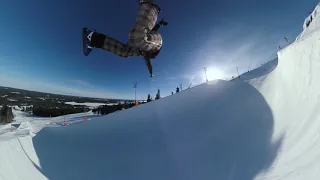 First ever real Superpipe jumps on Sled Dogs Snowskates