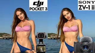 DJI Osmo Pocket 3 VS Sony ZV-1 Mark ii Camera Test Comparison