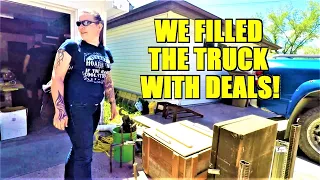 Ep399: THIS AMAZING GARAGE SALE HAUL FILLED OUR TRUCK!! 😮😮  SHOP WITH ME