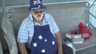 Angry Grandpa eats Australian Vegemite!!