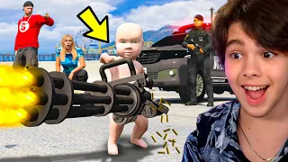 JOGANDO GTA 5 RP COMO UM BEBÊ!! (Incrível)